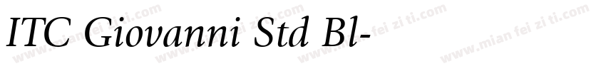 ITC Giovanni Std Bl字体转换